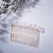 Vintage glass button Hair comb