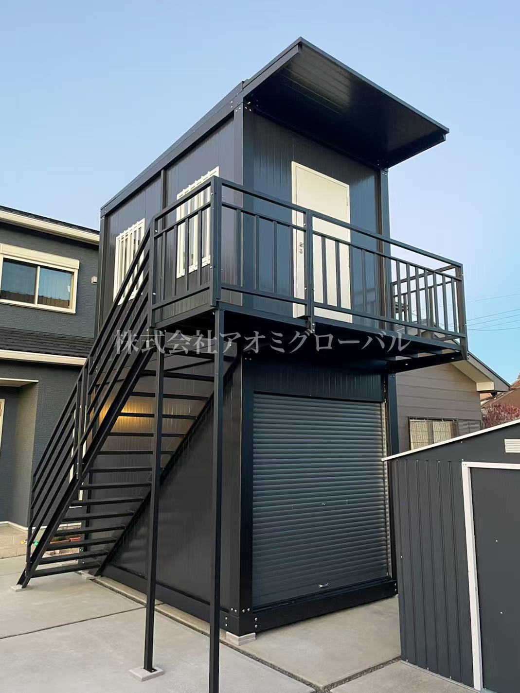 ２連結広々空間 面倒な申請不要でサッと置けるプレハブハウス 新品 保証付き 全国対応可能 アオミグローバル 株)アオミのプレ屋