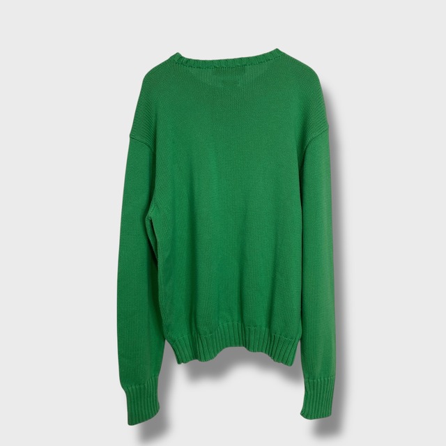 ラルフローレン ワンポイントロゴセーター コットンニット グリーン L