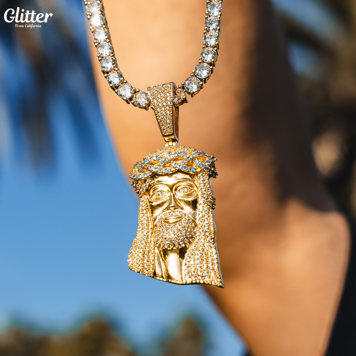 Iced Out Jesus Pendant【GOLD/SILVER】 | Glitter