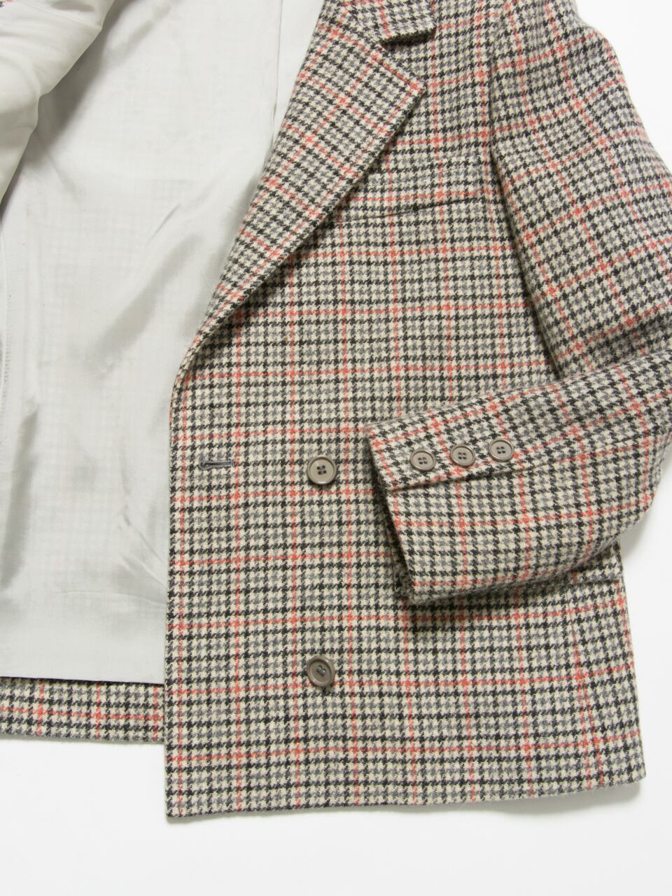 【GIVENCHY】Made in Japan gun club check double-breasted jacket（ジバンシーガンクラブチェック柄ダブルジャケット）1c