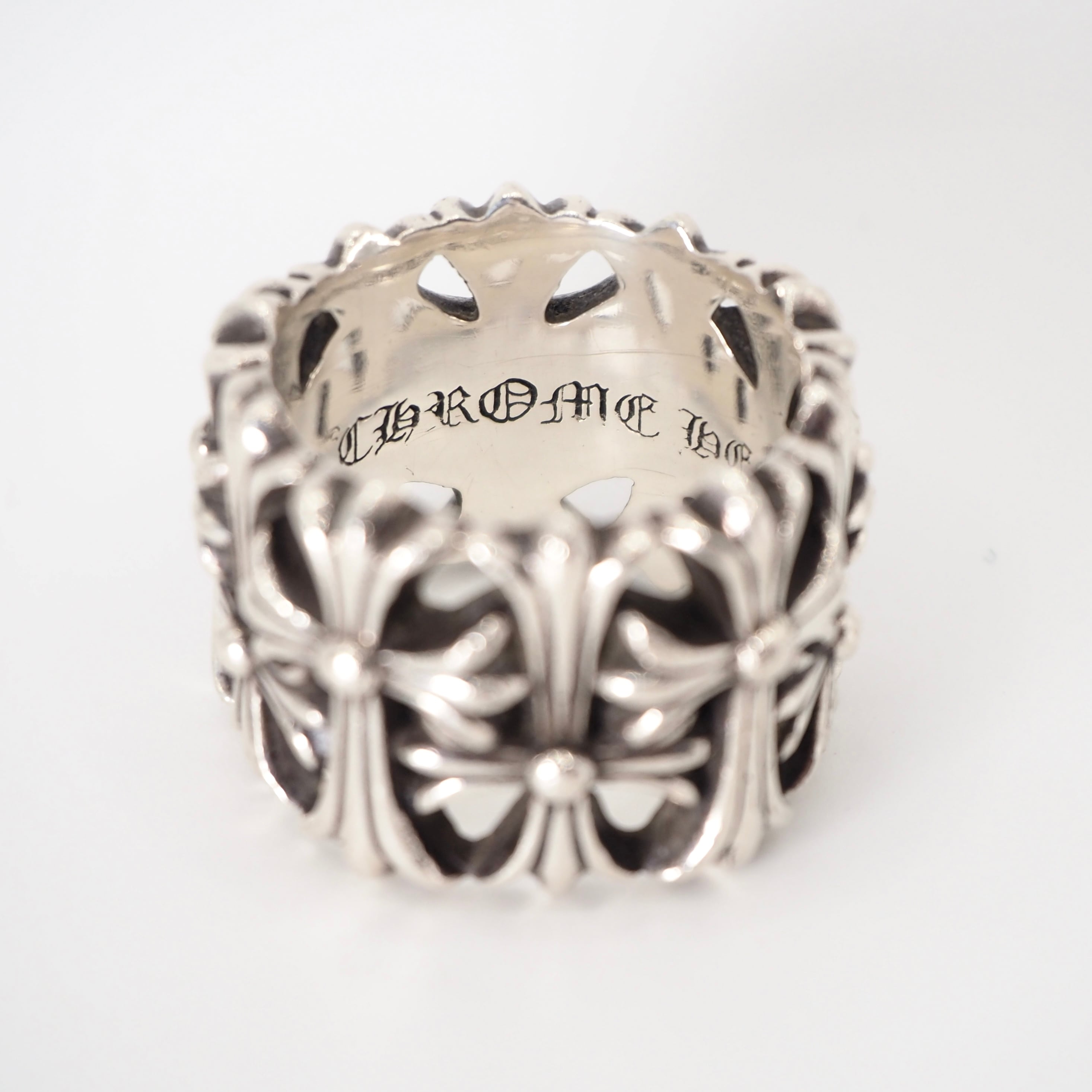 CHROME HEARTS 約14号 セメタリークロス リング シルバー925 クロム