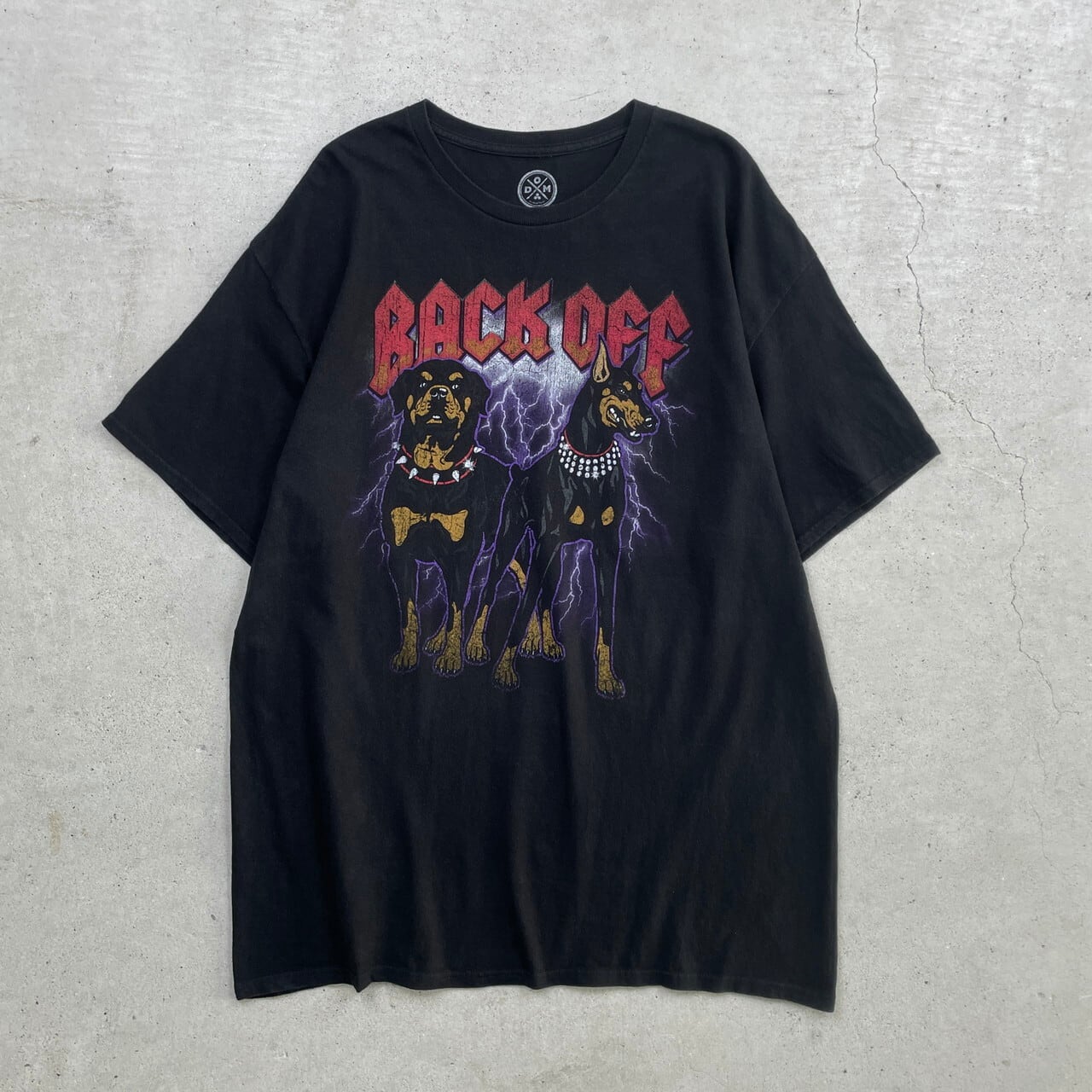 DOM BACK OFF ドーベルマン イヌ 犬 DOG アニマルプリント Tシャツ