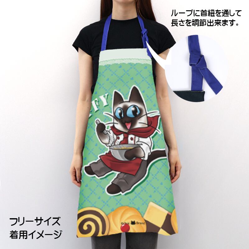 アンソロジー猫LOGOエプロン アンソロジー猫LOGOエプロン
