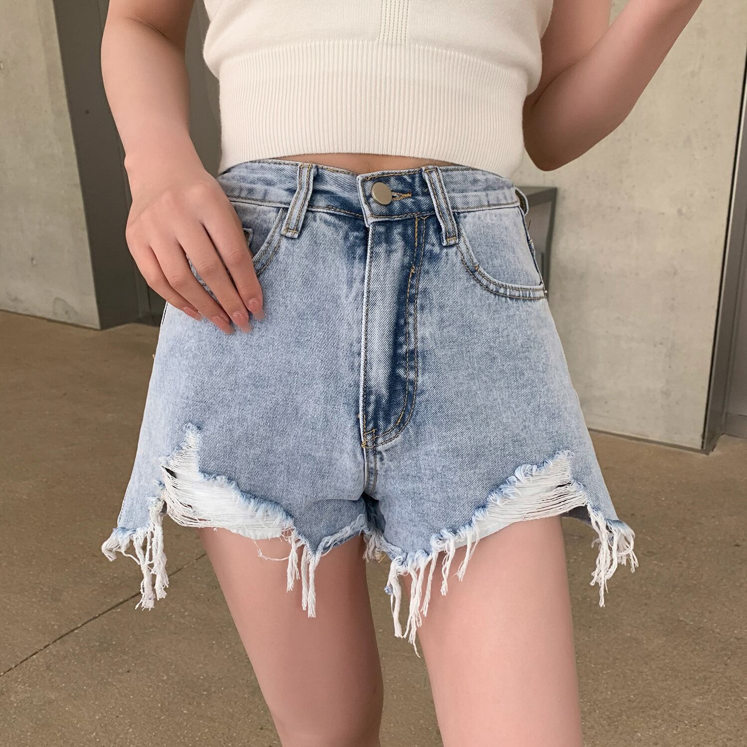 ウェストワイドレッグショーツ サマースタイルスリムAライン 夏物 ブルマー ワイドパンツ 6Du_Shop_Women78207924124