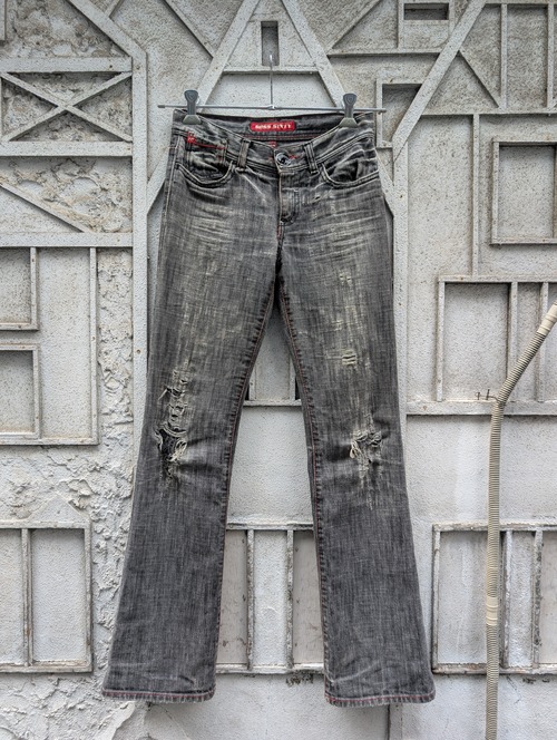 "MISS SIXTY" black fade denim pants / made in ITALY