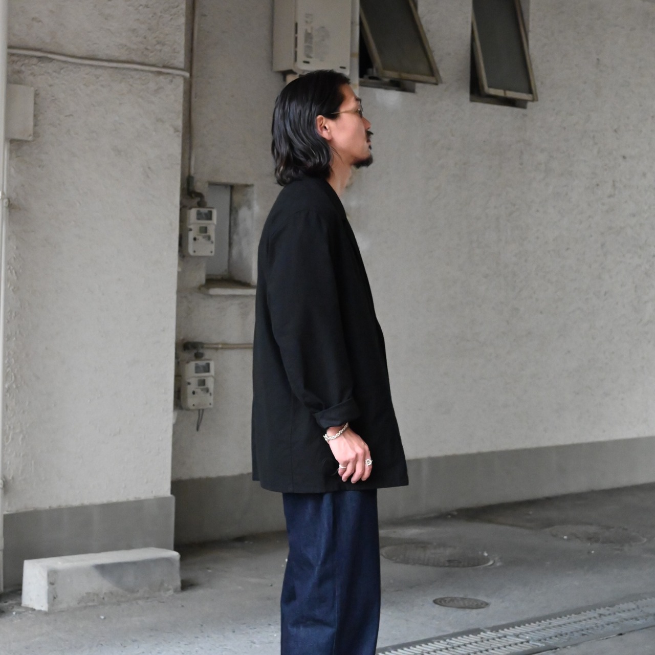 ANACHRONORM(アナクロノーム）WIDE 5P DENIM PANTSコーディネート