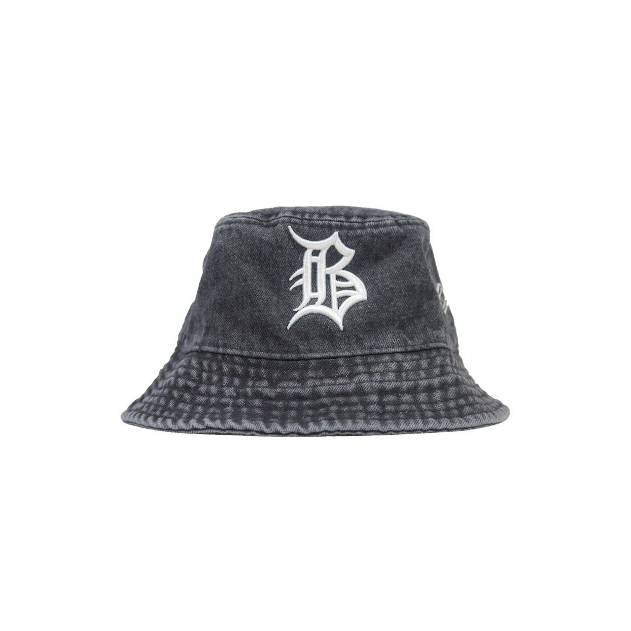 OL"D"-B- DENIM BUCKET HAT [BLACK x WHITE]