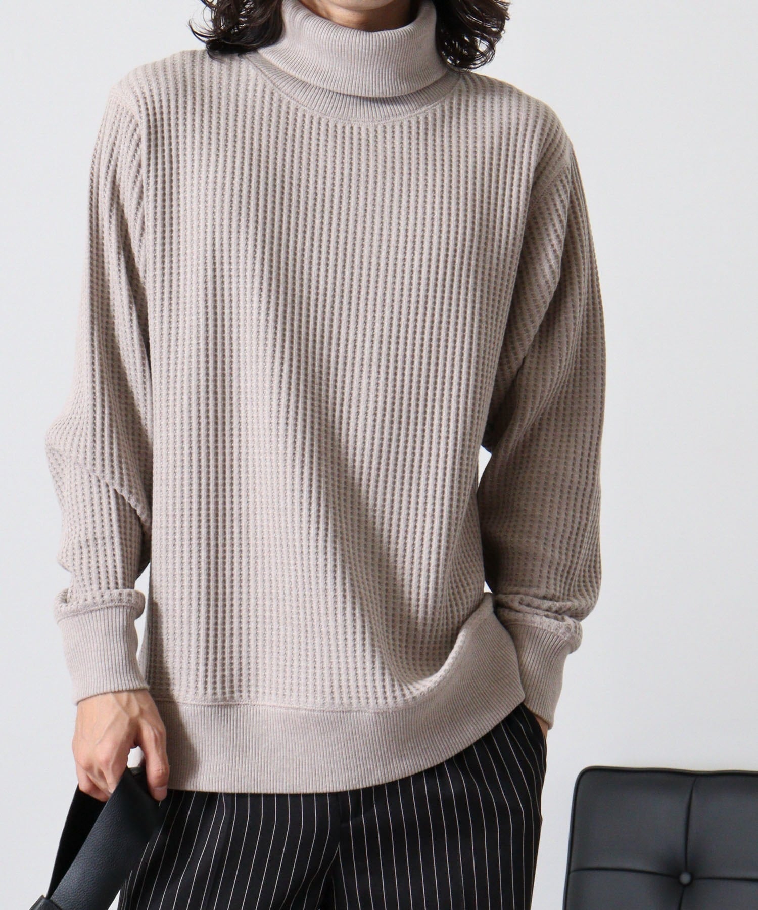 ビッグワッフルタートルネック #JB502-52S | JEMORGAN ONLINE STORE
