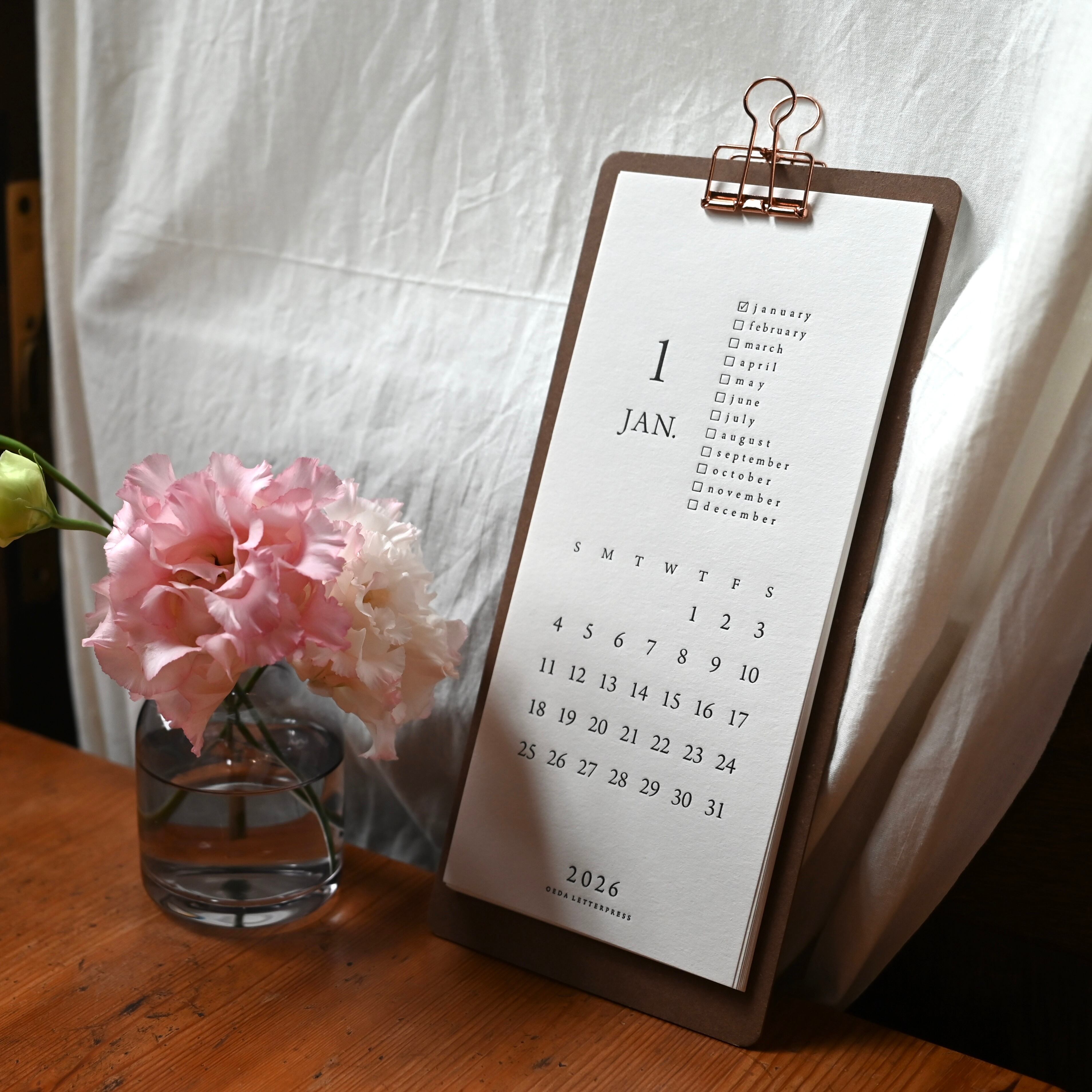大枝活版室 / LETTER PRESS CALENDAR 2026〈カレンダー・活版・活版
