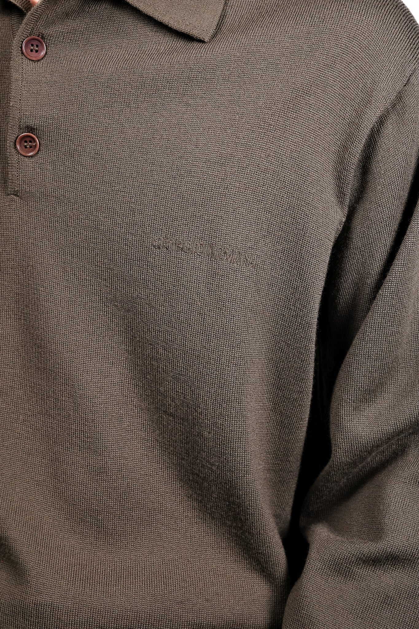 トップス 1990's giorgio armani knit polo 1990's] “Giorgio Armani Le Collezioni” Merino Wool Full-Fashioned