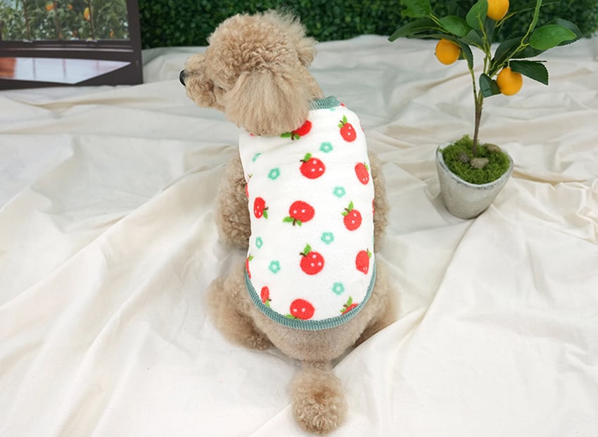tangerine reversible vest S ~ 2XL 2color  /  犬服 秋冬 新作 リバーシブル ベスト アウター ふわふわ もこもこ 暖かい 可愛い 犬の服 トップス お揃い ドッグウェア シンプル