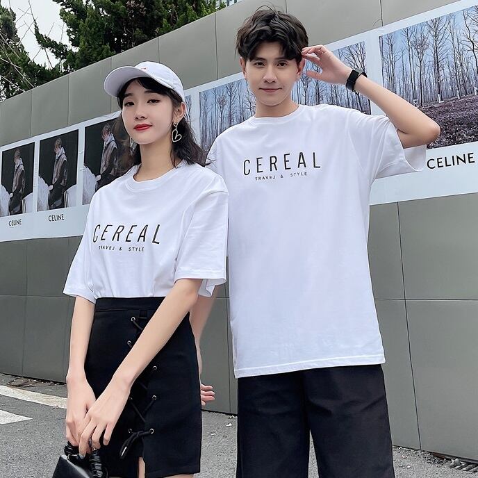 送料無料 お揃いで気分up シンプル ロゴ Tシャツ ユニセックス 男女兼用 お揃い 双子コーデ メンズライク Lamitte Deco トレンド 韓国ファッション ショップ Base店