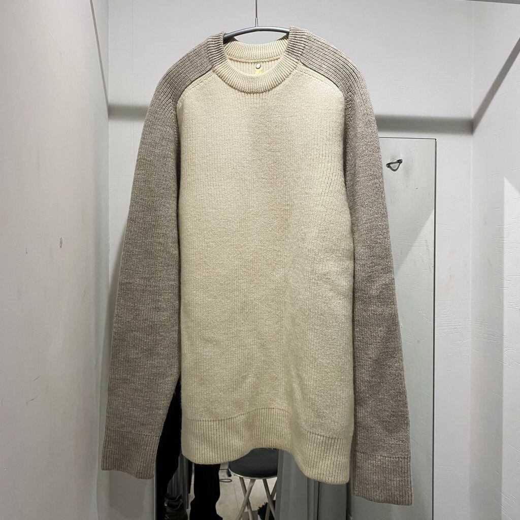 【美品】OAMCウールニットセーター　ライトグレーXL　オーエーエムシー 美品】OAMCウールニットセーター ライトグレーXL オーエーエムシー