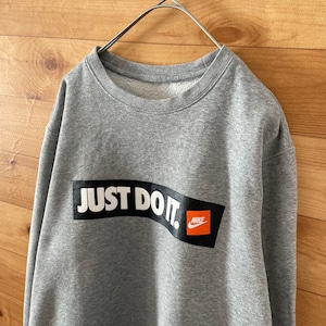 【NIKE】ナイキ JUST DO IT プリント スウェット トレーナー Mサイズ us古着