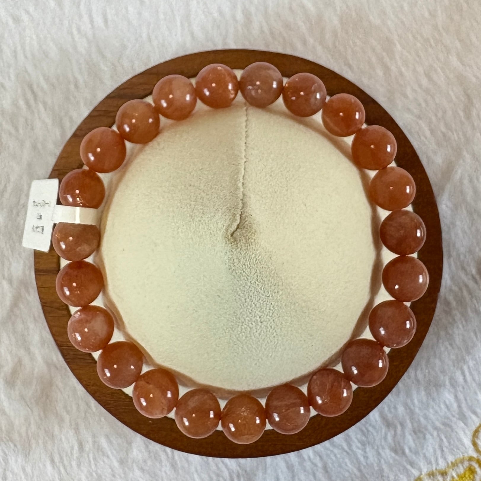 サンムーンストーン タンザニア産 丸珠9.5㎜、内周16.5㎝