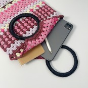 [Pattern] マルチボーダーマルハンドルバッグ