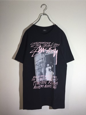 stussy ロゴデザインTシャツ ロゴプリント バックデザイン