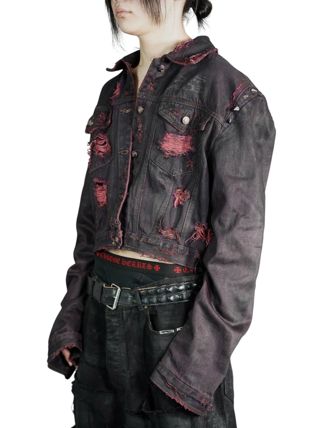 【DES'N'ATE】WINE VEIL DENIM JACKET