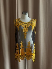 braid design layered sheer tops-4715-5