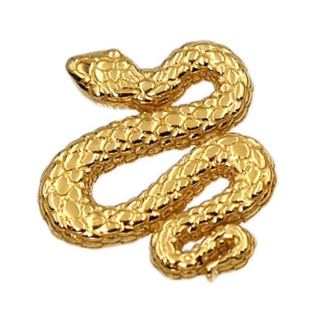 純金 『蛇のお守り　ウロコ有り』約1g　お守り【JUNGOLD】