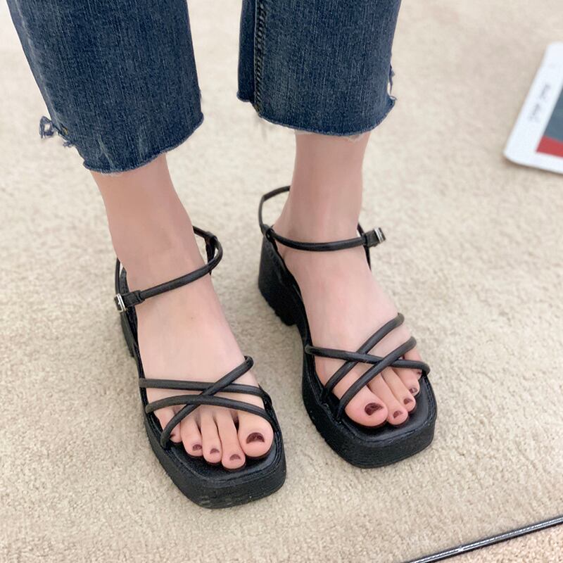 サンダルスタイルサマーレッドヒール ハイヒール 靴 シューズ 夏物 部族の婦人靴75199582605