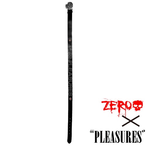 【PLEASURES/プレジャーズ×ZERO SKATEBOARDS】ZERO STUDDED BELT ベルト / BLACK / ZERO-13934