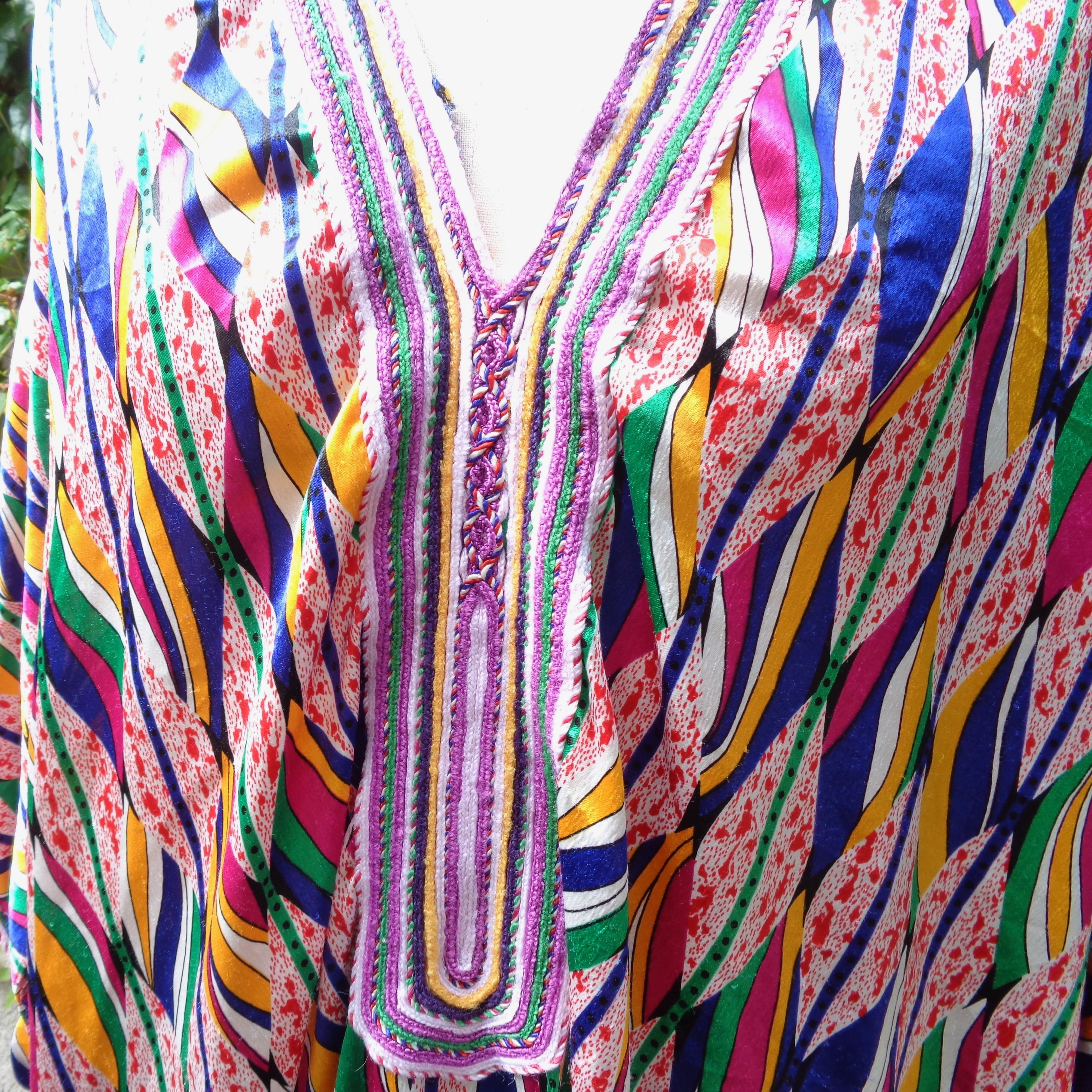Moroccan embroidery kaftan dress／モロッコ刺繍 カフタンドレス BIG TIME ｜ヴィンテージ 古着  BIGTIME（ビッグタイム）