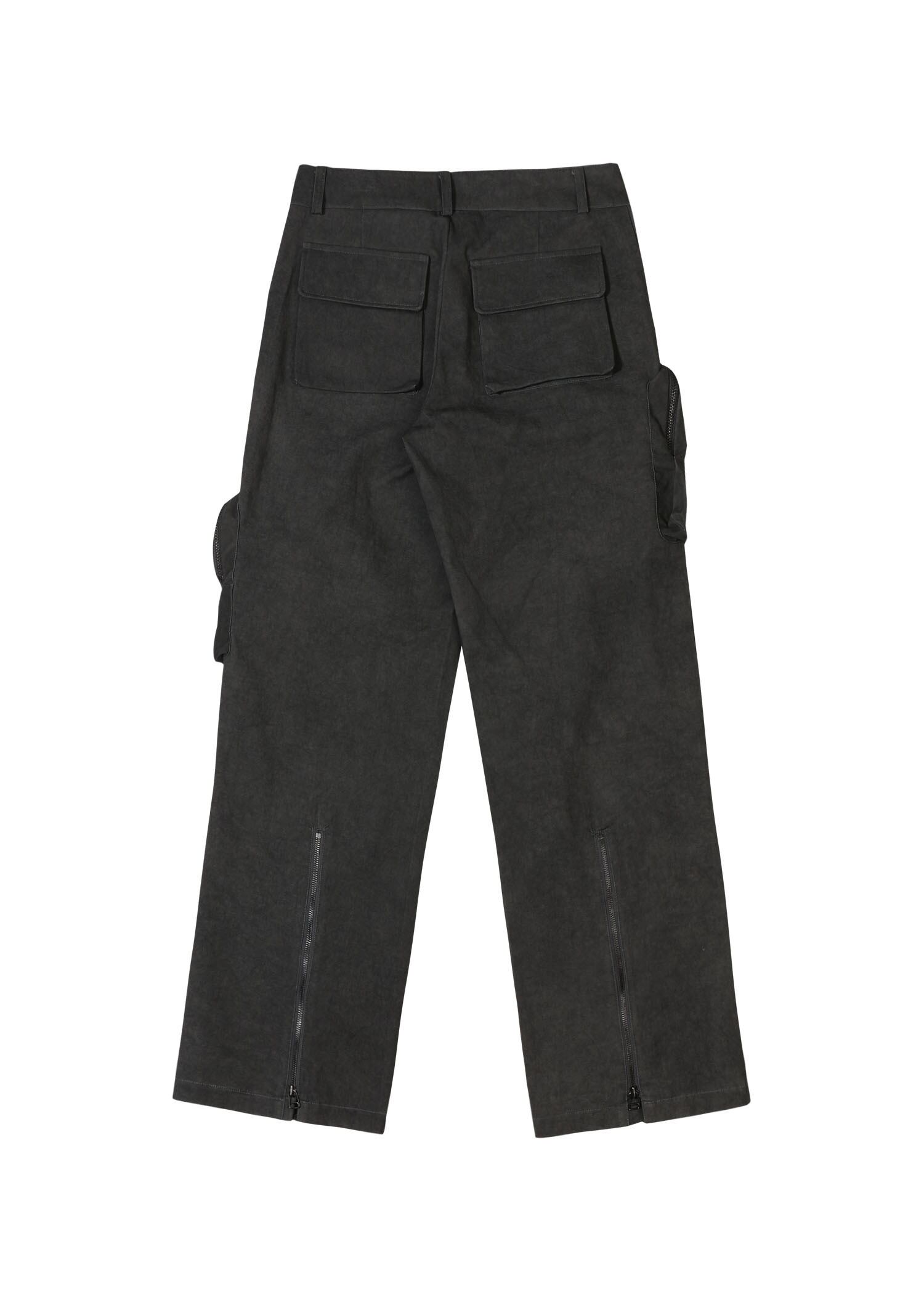 BOHEMIAN SEOUL] (UNISEX) POUCH POCKET CARGO WIDE PANTS, WASHED