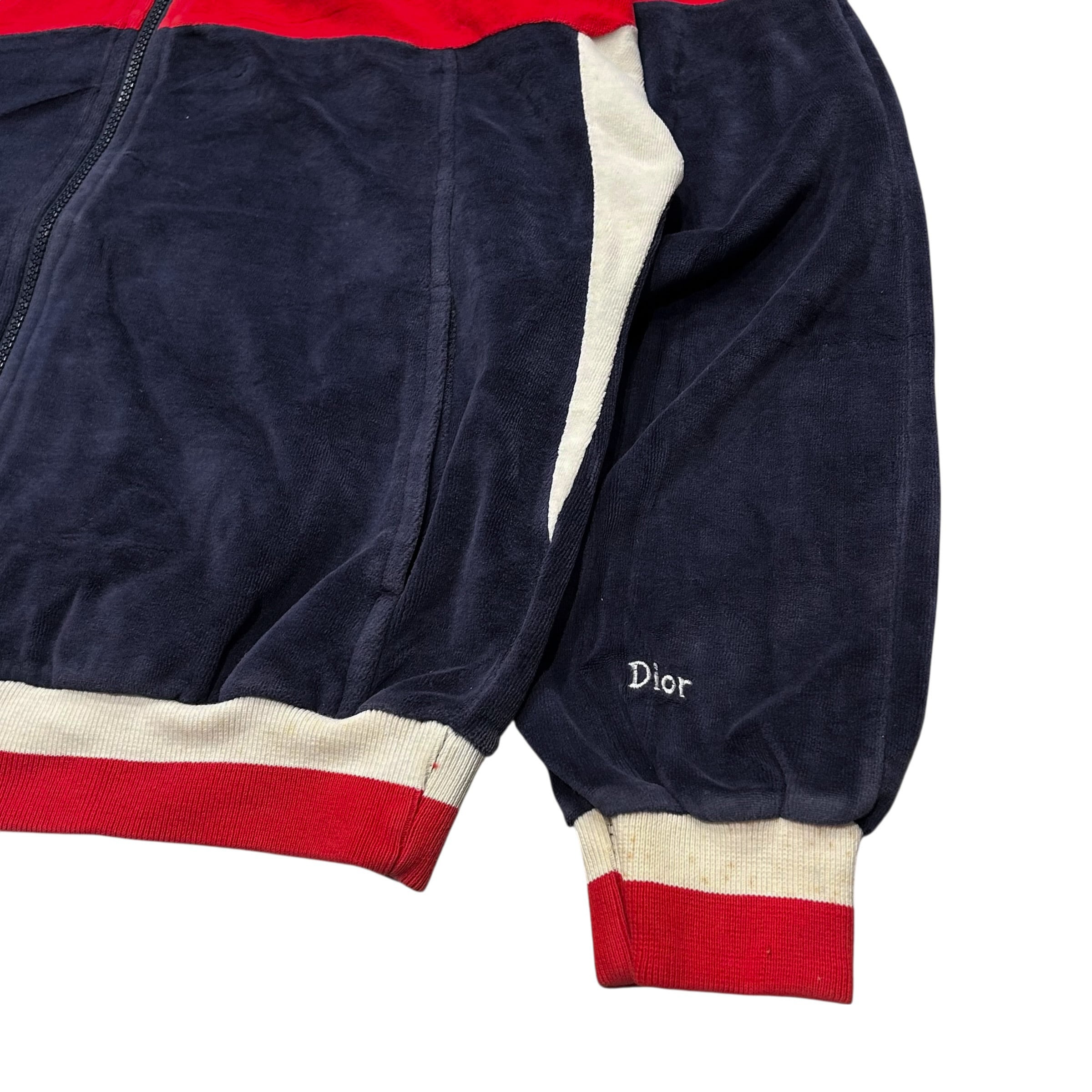 90's Christian Dior Velour Track Jacket L / クリスチャン