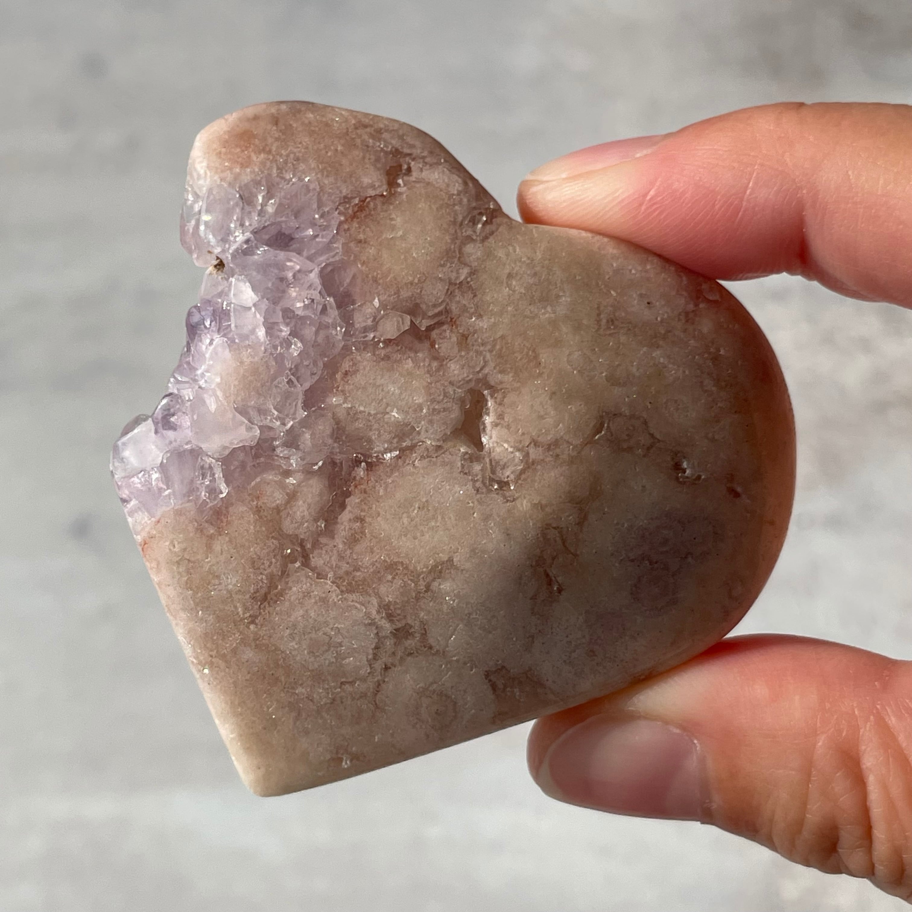 だんでぇらいおん様 ピンク瑪瑙 ハート ピンクアゲート ピンクアメジスト好きにも Pink Amethyst ピンクアメジスト|Sakura Agate 桜瑪瑙|Heart