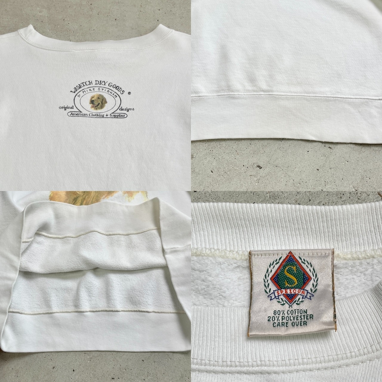 90年代 WASATCH DRY GOODS ゴールデンレトリバー 犬 アニマルプリント 