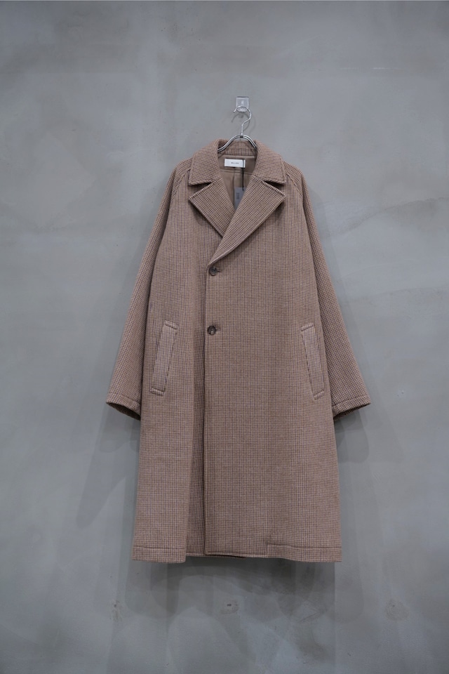 WELLDER check melton coat   beige brown