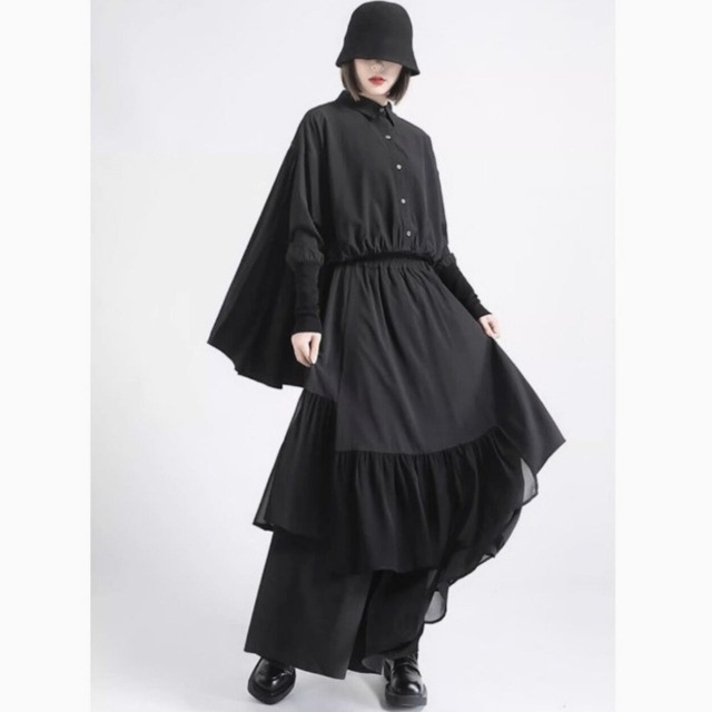 Layered A-line flared skirt C0782