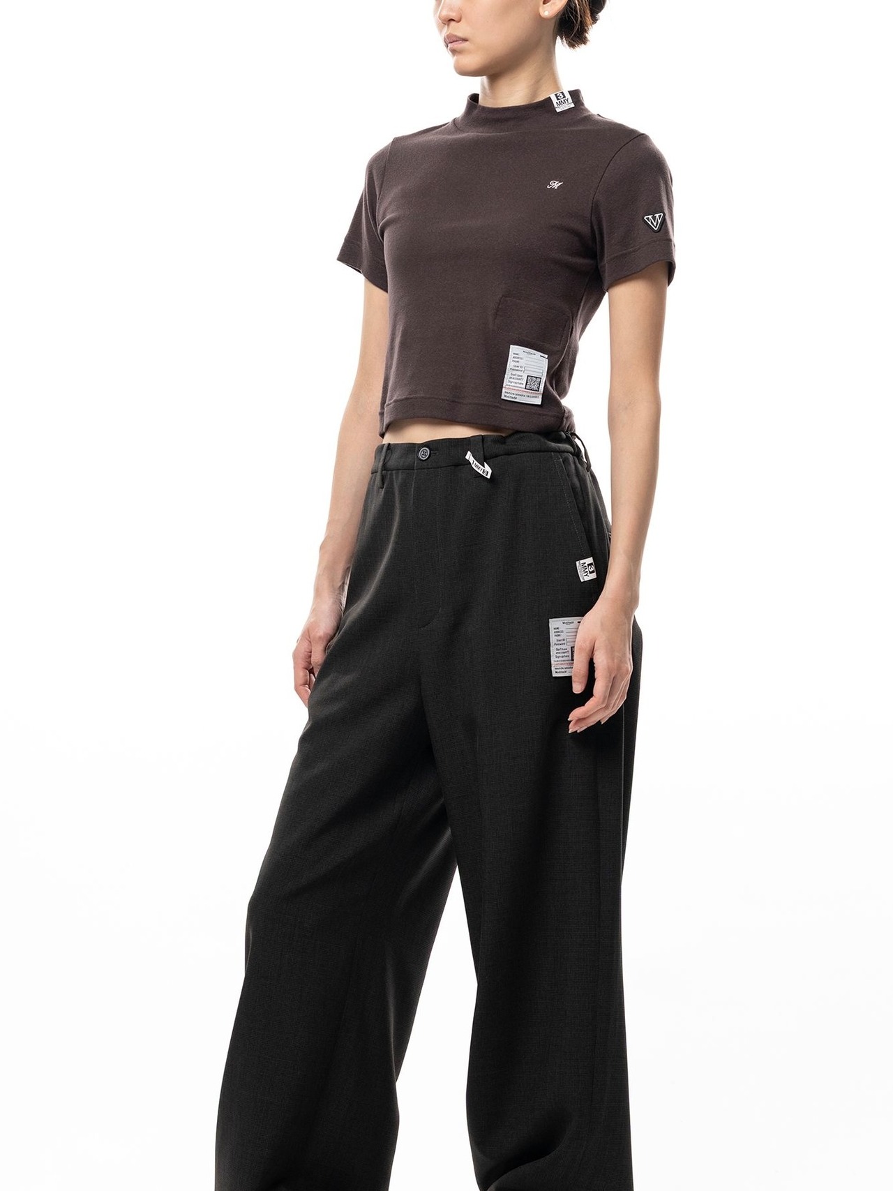 【26AW】Maison MIHARA YASUHIRO ミハラヤスヒロ / トップス / Mock Neck Cropped Short Sleeve T-shirt - 3