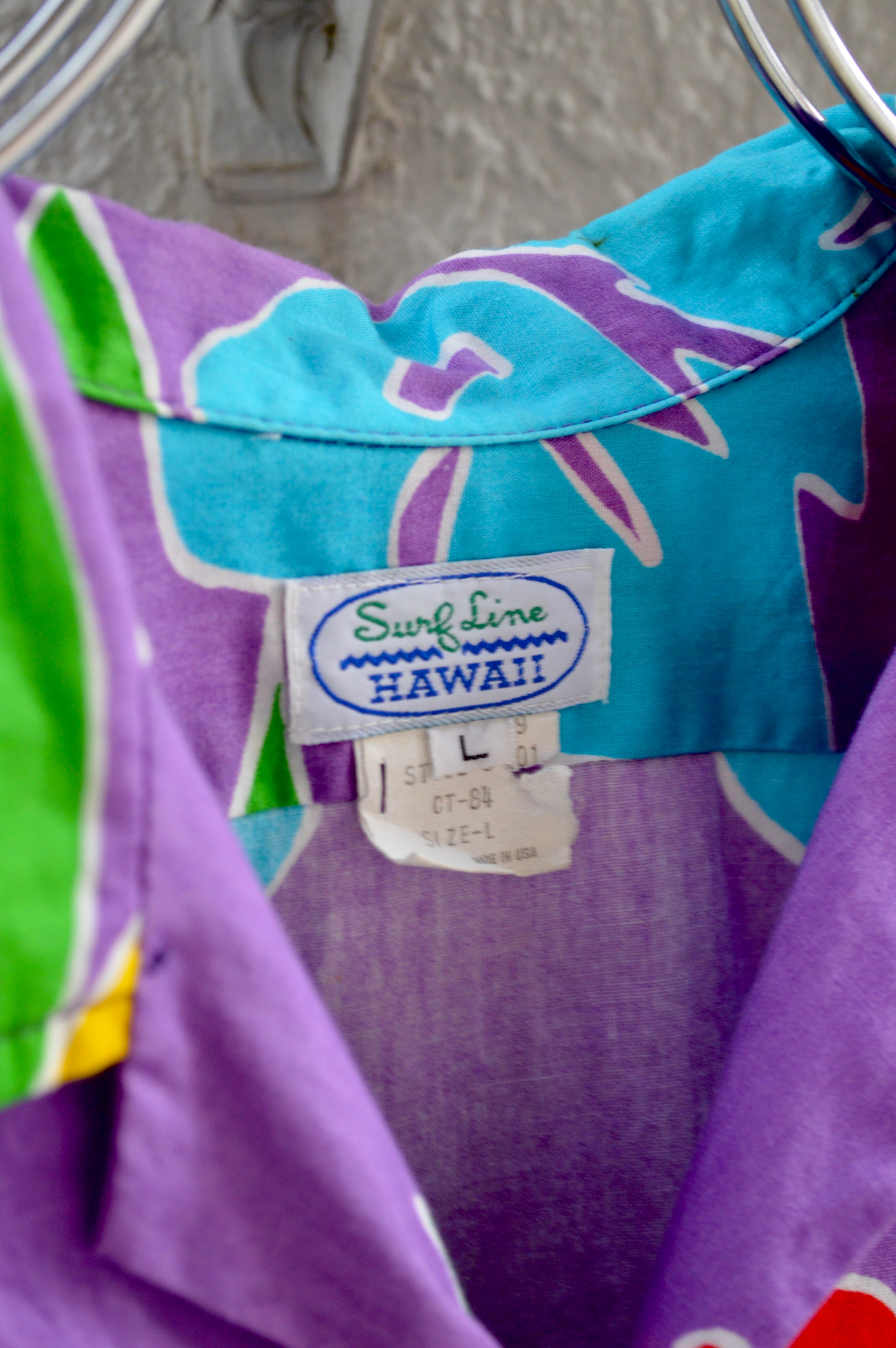SurfLine Hawaii 80s Aloha Shirts Vintage fabric TIKITEX社製 サーフ