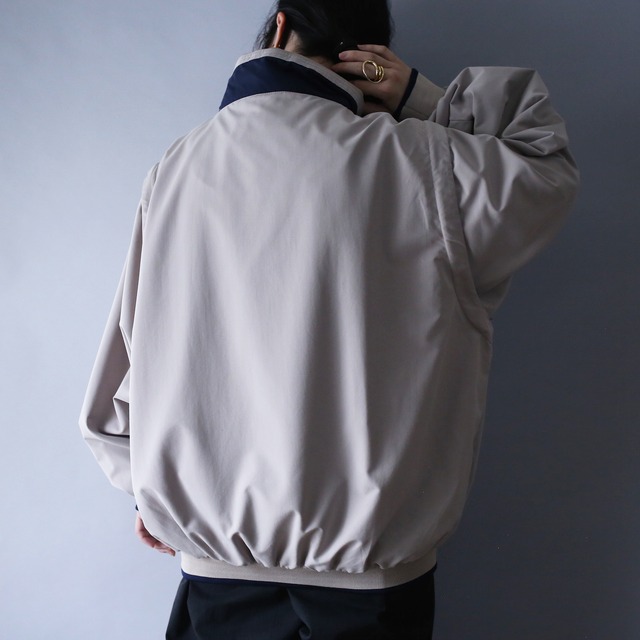 2-way sleeve zip docking design over silhouette half-zip pullover