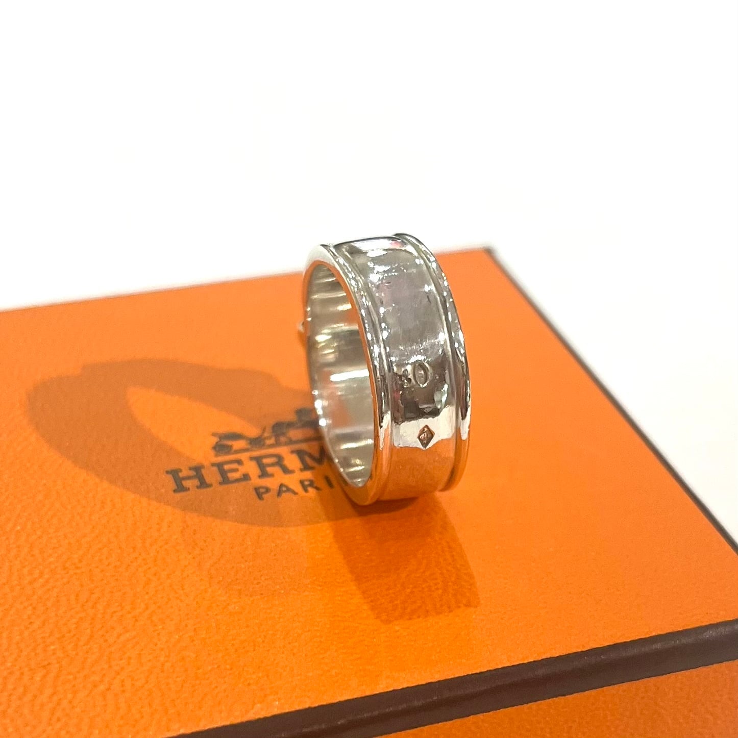 HERMÈS】エルメス K18YG×SV925 コンビネーションリング 10号シルバー