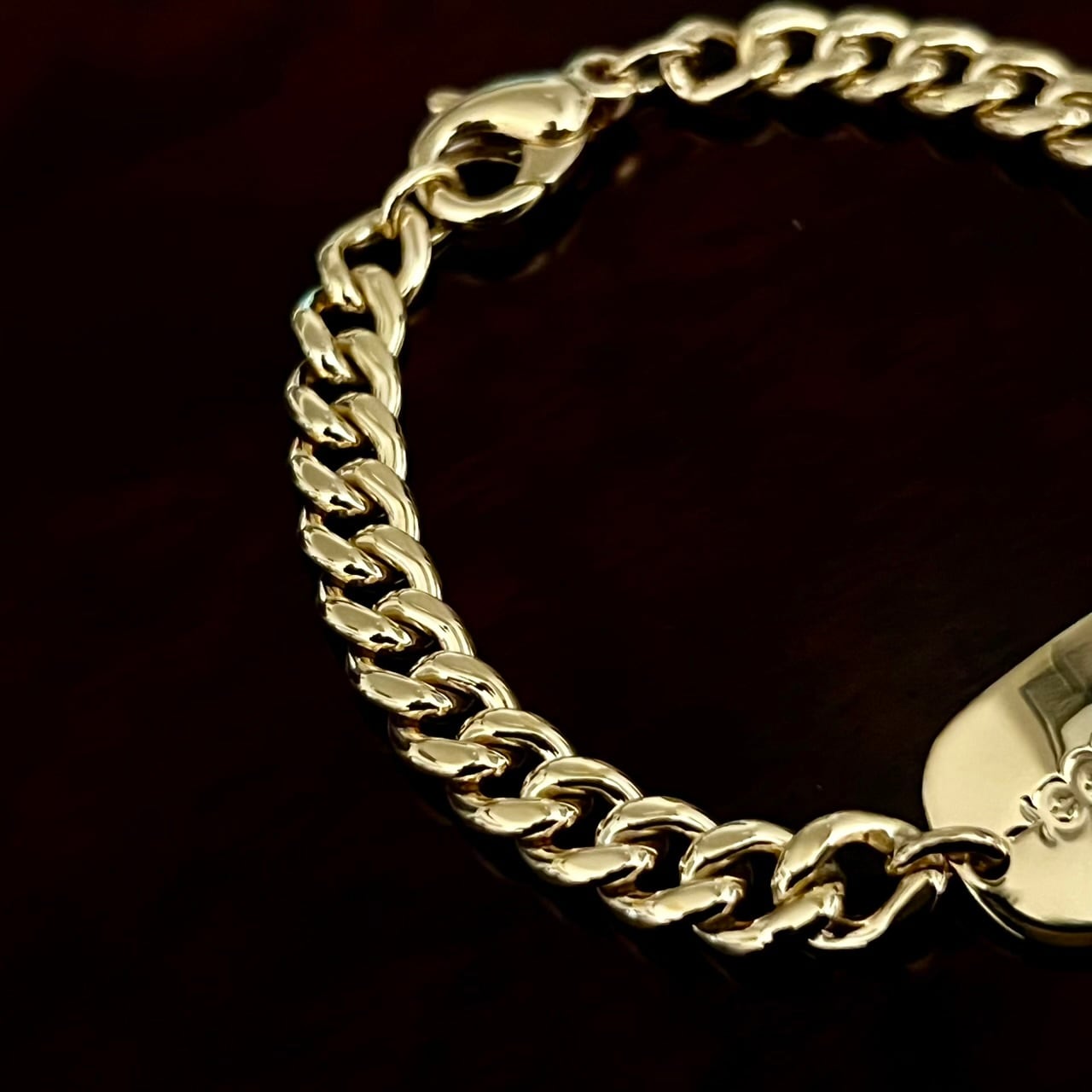 VINTAGE TIFFANY & CO. 18K Gold Caduceus Medical ID Bracelet