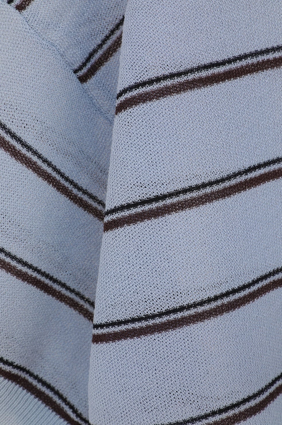 CLANE(クラネ) SPONGY SHEER POLO KNIT TOPS BLUE | サウスオレンジ