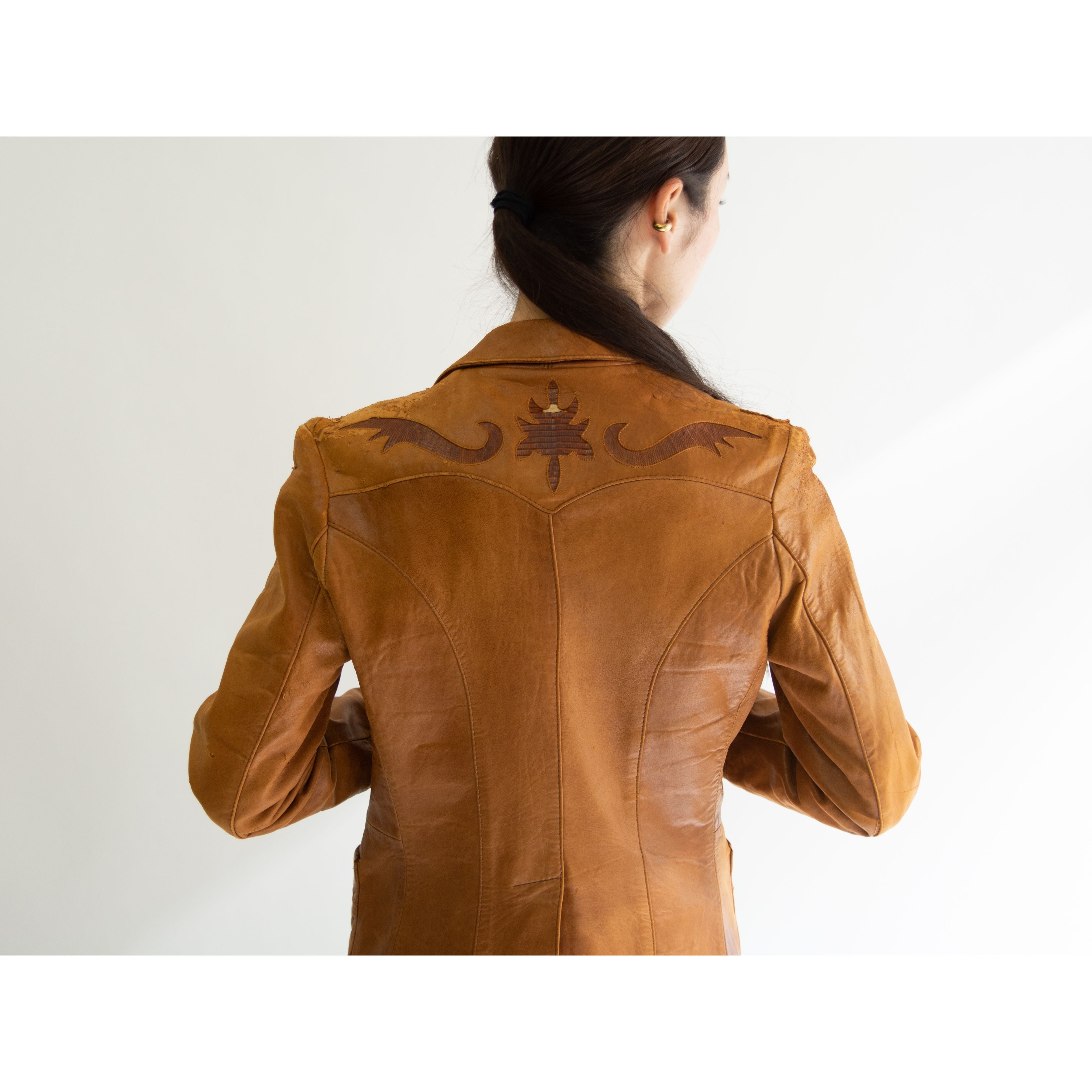 Remy Leather Fashions】Made in U.S.A. Leather Western Jacket