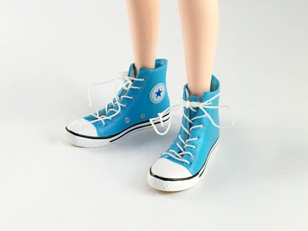ドール靴 1/6 男女兼用 スニーカー コンバース風 Blue - 画像5