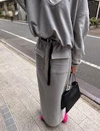 【新作5%OFF・3日間】★裏起毛★Buckle Sweat Skirt_2colors