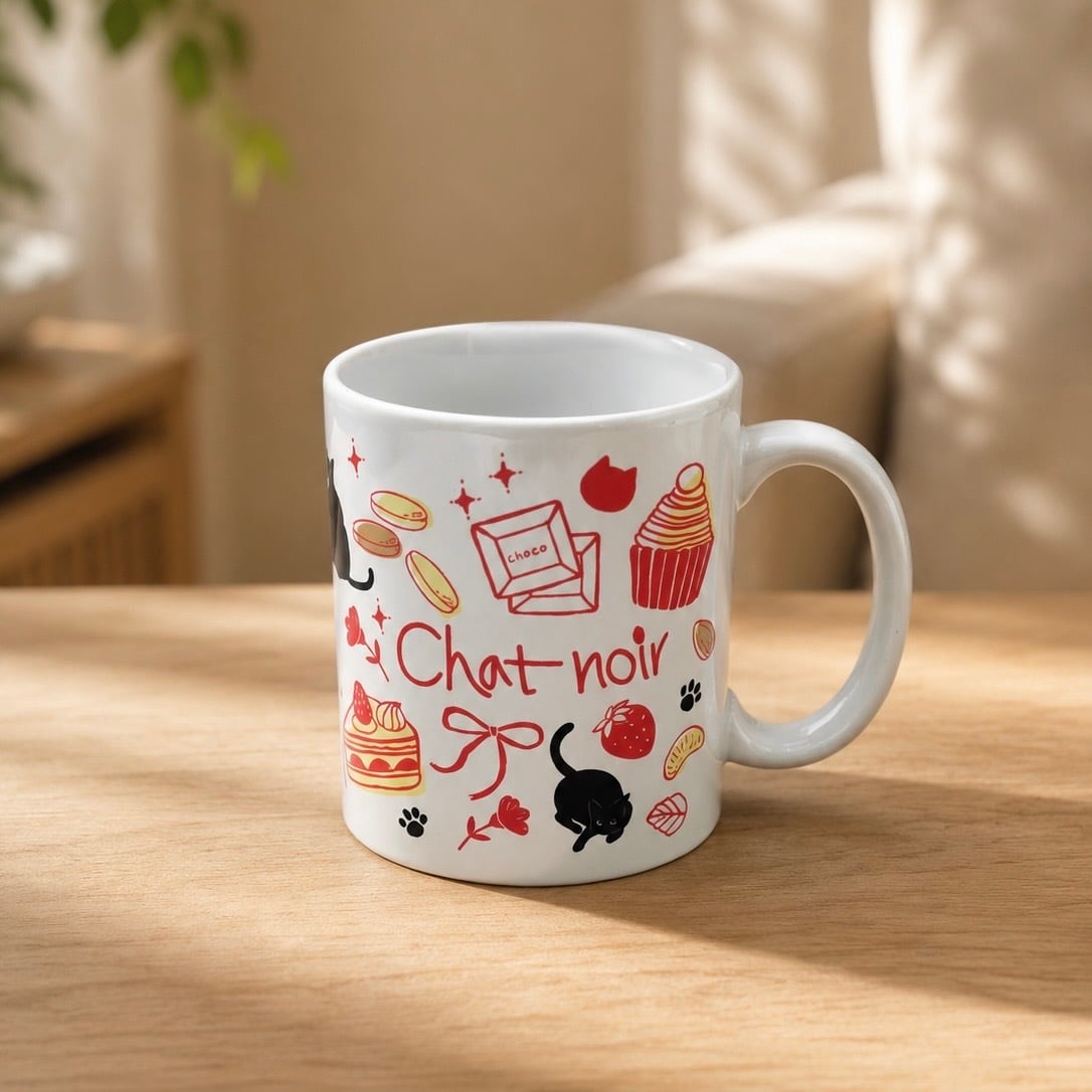 黒猫のオリジナルマグカップ | シャ・ノワールWEBショップ