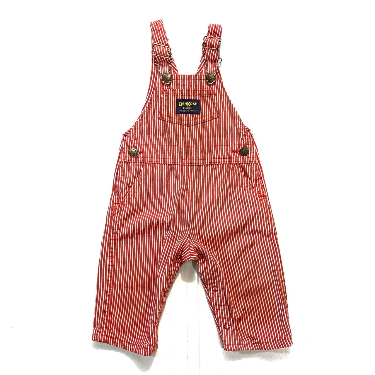 kids】70~80年代 オシュコシュ ヒッコリーストライプ オーバーオール 