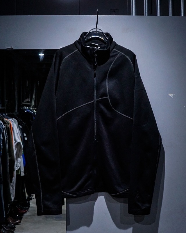 【add (C) vintage】"SALOMON" Solid Black Color Zip Up Bonding Jacket