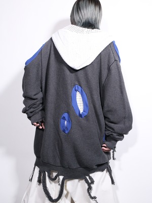 REMAKE / ”random dots” × ”boro” custom cotton knit