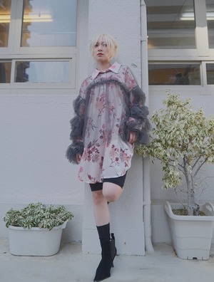 Decorative Tulle Tops / CHARCOAL