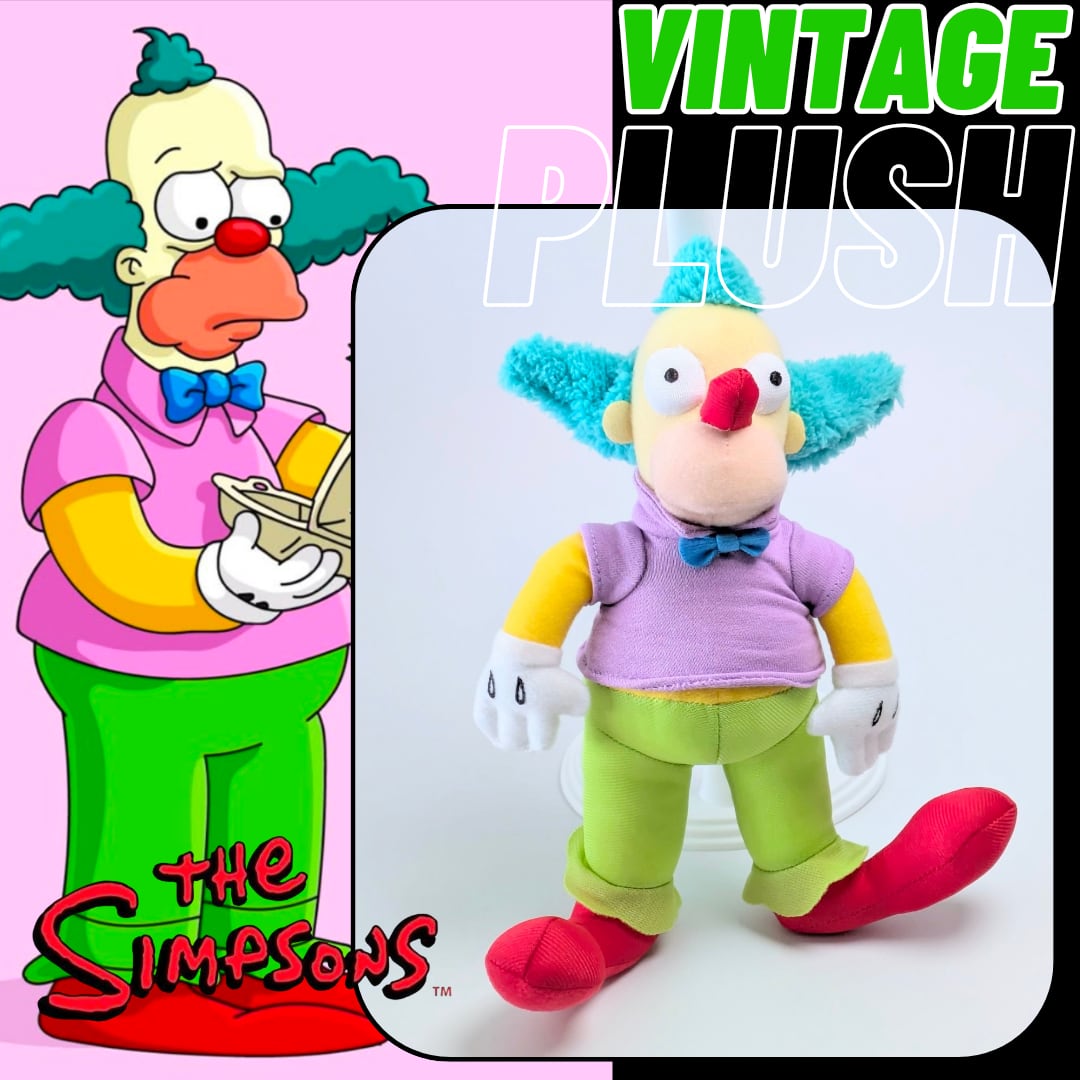 ☆DEADSTOCK / VINTAGE☆【 The Simpsons(ザ シンプソンズ) 】Krusty the Clown ( クラスティ ) USユニバーサルスタジオ( USH・USF )スプリングフィールド限定 / plush toy / ぬいぐるみ 〚アメリカン雑貨 アメトイ〛