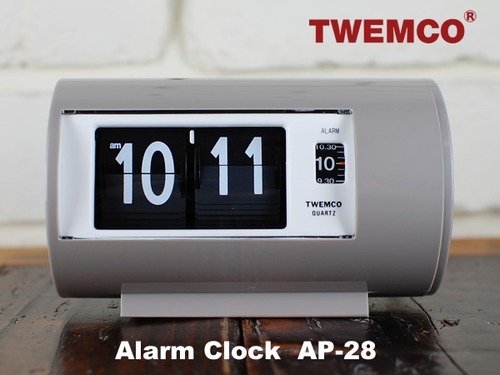 TWEMCO Alarm Clock AP-28 Gray トゥエンコ社アラームクロック グレー フィリップ時計 パタパタクロック レトロ ミッドセンチュリー DETAIL